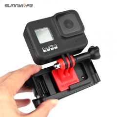 Sunnylife适用Action 4/Insta360 GO 3/GoPro12/Osmo运动相机背包夹通用可调节背包带固定座