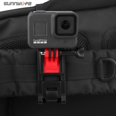 Sunnylife适用Action 4/Insta360 GO 3/GoPro12/Osmo运动相机背包夹通用可调节背包带固定座