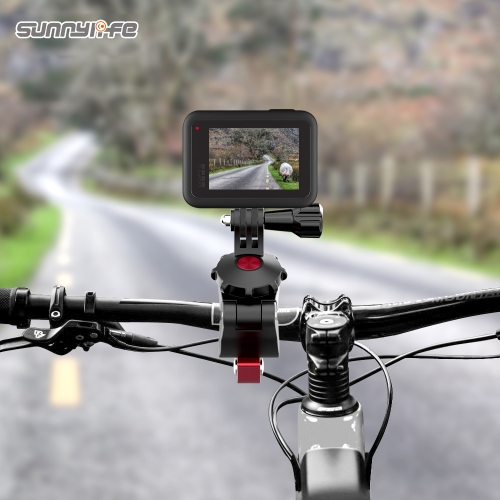 Sunnylife 适用GoPro12运动相机自行车夹 Insta360 GO 3/Action 4/Osmo Pocket通用可调节自行车相机支架GoPro 8配件
