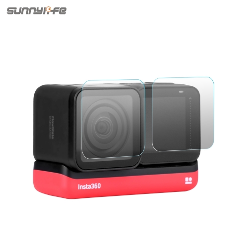 Sunnylife适用Insta360 ONE R/RS 4K镜头屏幕钢化膜配件