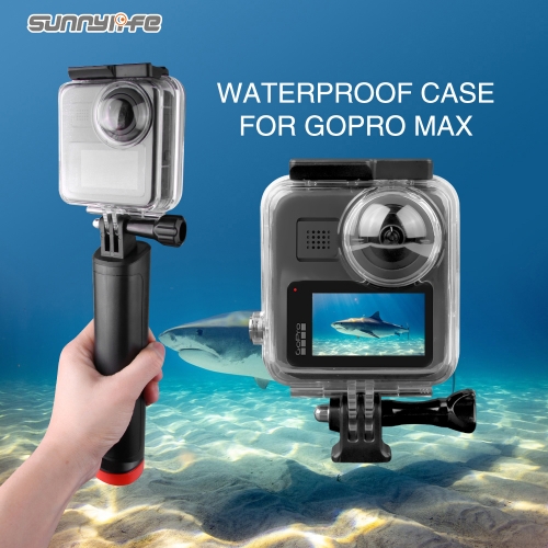 适用于GoPro MAX防水壳 防渗漏防摔潜水保护壳 高清高透水下运动摄影潜水壳 全景运动相机配件