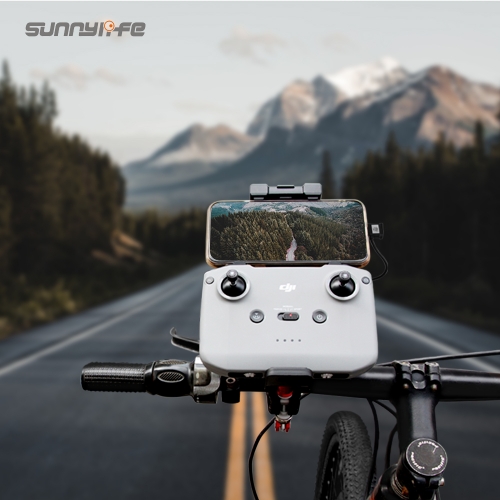 Sunnylife 御Mavic 3/Air 2S/Mini 2/御Air 2遥控器运动相机自行车支架 遥控器支架运动相机单车夹 骑行跟拍摄影配件