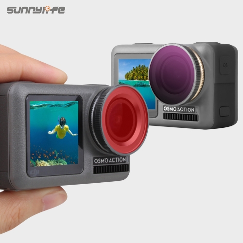 Sunnylife灵眸运动相机OSMO ACTION滤镜可调ND/PL CPL潜水镜配件