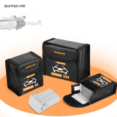 Sunnylife Mini 3 Pro电池防爆袋锂电安全收纳包阻燃保护袋配件