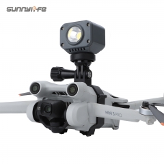 Sunnylife适用DJI Mini3 Pro挂载件探照灯GoPro10运动相机支架