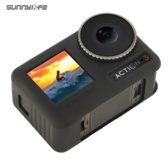 Sunnylife OSMO ACTION 3保护套硅胶套灵眸运动相机防摔壳挂绳配件