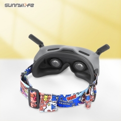 Sunnylife适用DJI Avata FPV飞行眼镜V2彩色头带固定弹性绑带配件
