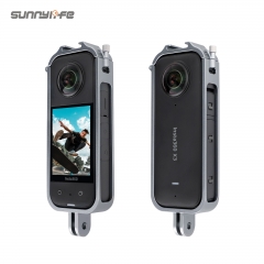 Sunnylife Insta360 X3铝合金属兔笼散热扩展边框冷靴相机保护壳