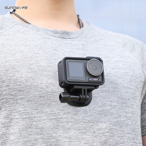 Sunnylife GoPro12胸前磁吸挂脖支架运动相机Action 4第一人称拍摄