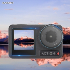 Sunnylife OSMO ACTION 4钢化膜配件镜头保护膜显示屏防爆贴膜