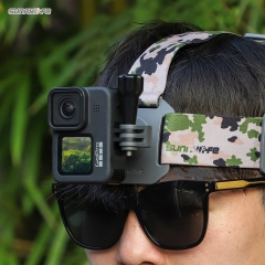 Sunnylife Action4 GO3万向头带支架360度GoPro12运动相机手机头