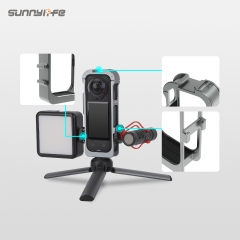 Sunnylife Insta360X5金属磁吸兔笼扩展边框冷靴硅胶镜头罩保护壳