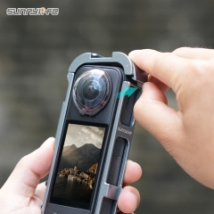 Sunnylife Insta360X5金属磁吸兔笼扩展边框冷靴硅胶镜头罩保护壳
