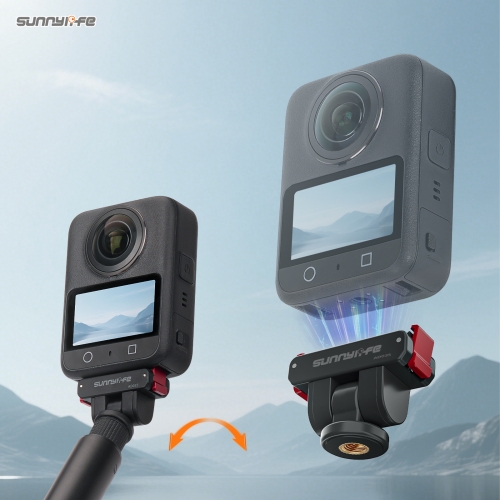 Sunnylife OSMO360磁吸转接头1/4拓展件旋转可调ACTION5Pro快拆板