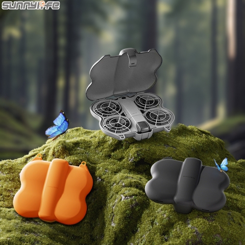 Sunnylife适用DJI NEO 2收纳盒防撞防刮蝴蝶保护盒便携防尘盒配件