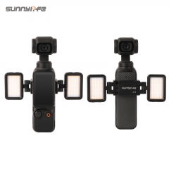 Sunnylife Pocket 4P/4/3补光灯可调快装柔光灯摄影灯三色补光灯双灯摄影配件