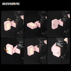 Sunnylife Pocket 4P/4/3补光灯可调快装柔光灯摄影灯三色补光灯双灯摄影配件