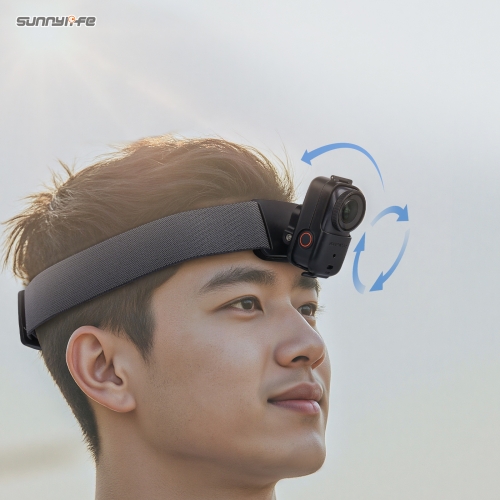 Sunnylife适用DJI Osmo Nano横竖拍头带3CM宽360°旋转可调弹性固定绑带