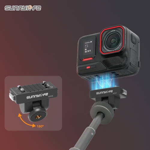 Sunnylife Insta360 X4 Air/X5可调磁吸转接头Ace/Ace Pro 2/1快拆配件