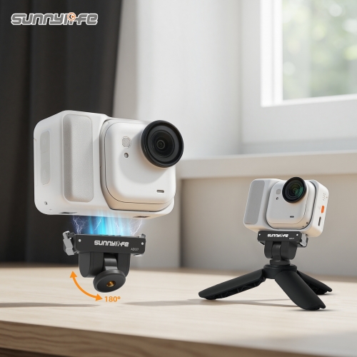 Sunnylife Insta360 GO Ultra 1/4"螺孔180°可调磁吸转接头快拆拓展配件