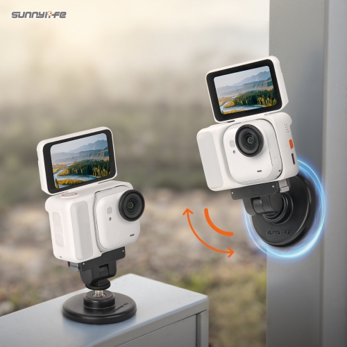 Sunnylife Insta360 GO Ultra快拆磁吸底座支架180°可调转接配件