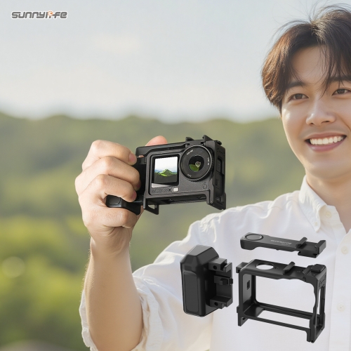 Sunnylife Action 6二合一可拆兔笼街拍手柄套装扫街握把保护边框配件