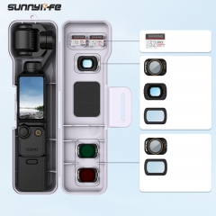 Sunnylife Pocket 4/3收纳盒灵眸口袋4/3防摔保护壳保护盒可装滤镜配件