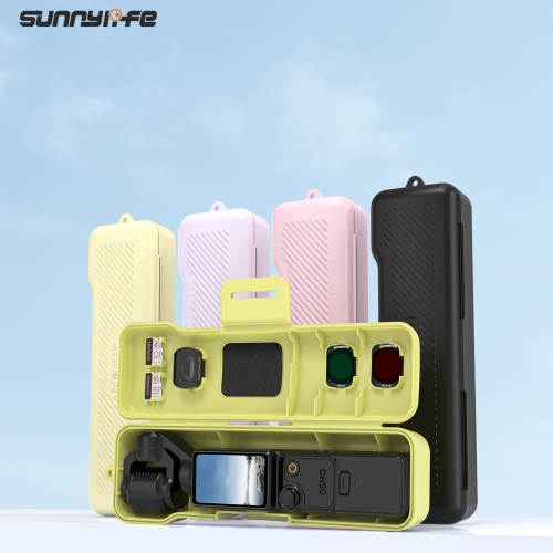 Sunnylife Pocket 4/3收纳盒灵眸口袋4/3防摔保护壳保护盒可装滤镜配件