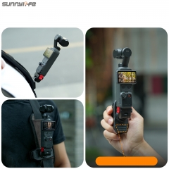 Sunnylife Osmo Pocket 4/3磁吸快拆背包夹360°旋转180°翻转运动相机可调鳄鱼夹