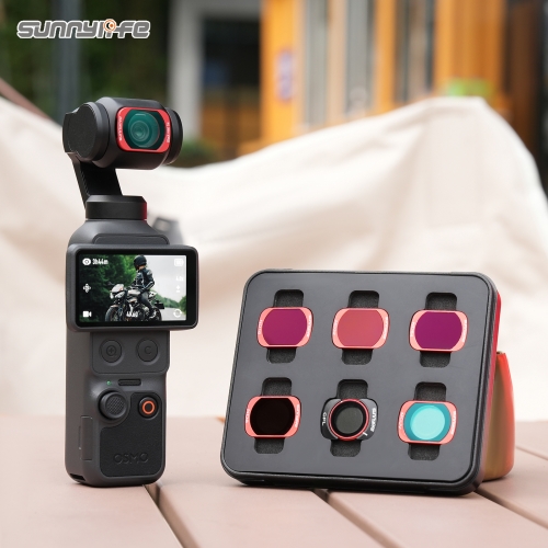 Sunnylife OSMO POCKET 4/3磁吸滤镜可调CPL 黑柔/VND MCUV金属ND滤镜