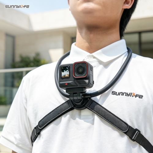 Sunnylife Insta360 X6/X4Air/X5磁吸挂脖支架Ace/AcePro2/1第一视角胸前固定支架