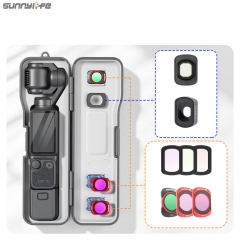 Sunnylife赛迪斯Pocket 4/3包胶收纳盒一体式全包保护壳滤镜收纳